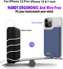 Case de carga slim de 5500mAh para iPhone 12 Pro Max en color azul en Xela, perfecto para mantener tu dispositivo cargado durante todo el día.