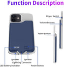 Case de carga slim de 5500mAh para iPhone 12 Pro Max en color azul en Xela, perfecto para mantener tu dispositivo cargado durante todo el día.