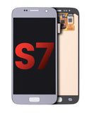 Pantalla OLED sin marco Samsung Galaxy S7 (G930) color Silver Titanium, ideal para reparación de display roto.