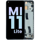 Pantalla OLED de reemplazo para Xiaomi Mi 11 Lite 5G, color negro, con marco incluido para fácil instalación.