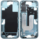 Chasis medio iPhone 16 US Version Teal usado, con estructura interna y pequeñas partes para reparación.