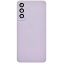 Tapa trasera de repuesto lavanda para Samsung Galaxy S21 FE 5G con lente de cámara.