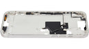 Chasis blanco titanio para iPhone 16 Pro Max US, con botones de volumen y encendido. Repuesto de alta calidad.