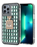 Compra la tapa trasera Crystal Stones con adornamiento de perfume en color LIME GREEN para iPhone 7G/8G/SE 2020 en Quetzaltenango.