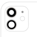 Lente de cámara trasera blanco con bracket y bezel para iPhone 12/12 Mini, repuesto (10 pack).
