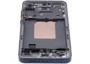 Pantalla incell azul marino para Samsung Galaxy A55 (A556), con marco, ideal para reparación de display roto.