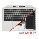 Tapa superior plateada usada con teclado francés ISO para MacBook Air 13" A2337 (2020), repuesto.