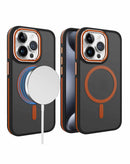 Protege tu iPhone 12 Pro Max con nuestra funda antideslizante transparente mate con carga inalámbrica, color naranja, en Xela Quetzaltenango.