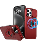 Protege tu iPhone 12 Pro Max con esta funda roja con soporte de aro y cubre lente de cámara deslizable en Xela Quetzaltenango.