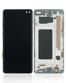 Pantalla Samsung Galaxy S10 Plus genérica TFT negra con marco, sin lector de huella, para reemplazo.