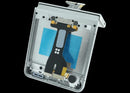Pantalla OLED interna refurbished con marco blanco para Samsung Galaxy Z Flip 7 5G, repuesto para reparación.