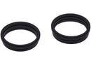 Aro de bezel de cámara trasera negro para iPhone 16 Plus (A3081, A3084), pack de 2 piezas.