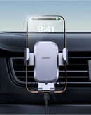 Soporte auto Baseus Metal Age Go Gravity Space Gray para salida de aire, sujeta firmemente tu smartphone.