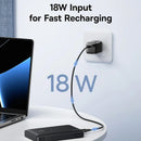 Batería BASEUS EnerFill FP21 Cosmic Black, 10000mAh, con cable USB C-C de carga rápida 22.5W.