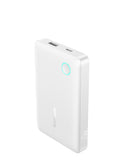 Power Bank BASEUS EnerFill FP11 blanco, 10000mAh, carga rápida 15W, diseño compacto y elegante.