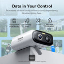 Cámara de seguridad exterior BASEUS Security S1 Lite, diseño blanco resistente a la intemperie, para vigilancia SlowBack.