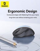 Mouse ergonómico inalámbrico Baseus F02 en color Cosmic Black, con diseño optimizado para comodidad y precisión.