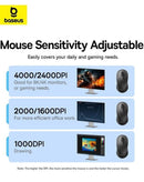 Mouse ergonómico inalámbrico Baseus F02 en color Cosmic Black, con diseño optimizado para comodidad y precisión.