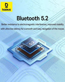 Mouse ergonómico inalámbrico Baseus F02 en color Cosmic Black, con diseño optimizado para comodidad y precisión.