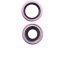 Encuentra en Xela Quetzaltenango un conjunto de 2 lentes de cámara trasera con soporte y bisel de color rosa para iPhone 16/16 Plus.