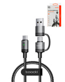 Puerto de carga Toocki USB A+C a C de carga rápida (6ft) en Quetzaltenango, disponible en garantía en la tienda de SlowBack.