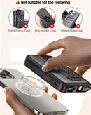 Power bank Toocki magnético inalámbrico de 10000 mAh, con cable USB-C y Lightning incorporado, color negro mate.