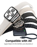 Cargador inalámbrico portátil BASEUS EnerFill FW11 negro, 1640mAh, 5W, con cable incorporado para carga fácil.