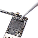 Pinza QianLi Mega-Idea 00-SA no magnética de acero inoxidable con punta corta, ideal para reparación de electrónica.