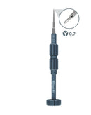 El destornillador QianLi Mega-Idea 2D iThor Model B Tri-Point 0.7 es ideal para reparaciones de dispositivos en Xela Quetzaltenango.