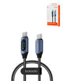 Cable de carga Toocki USB C-C con display, carga súper rápida de 100W en Xela Quetzaltenango.