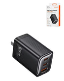 Cargador Toocki 65W USB C+C+A Super Fast GaN (BLACK)