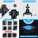 Cargador inalámbrico Toocki de 15W para auto, con soporte de ventilación y carga rápida para smartphones.