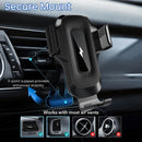 Cargador inalámbrico Toocki de 15W para auto, con soporte de ventilación y carga rápida para smartphones.