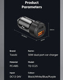 Encuentra el Puerto de carga Toocki PD USB C+A de 50W en color negro en Xela, Quetzaltenango.