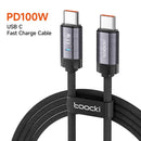 Encuentra el cable de carga rápido USB C-C Toocki de 100W de color negro en Xela Quetzaltenango.