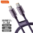 Cable de carga Toocki USB C-C Crystal Fast Braided en color purple de 100W de 6 pies en Quetzaltenango.
