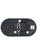 Conjunto de carga inalámbrico Toocki multifuncional, ideal para viajes, con adaptadores para varios países.