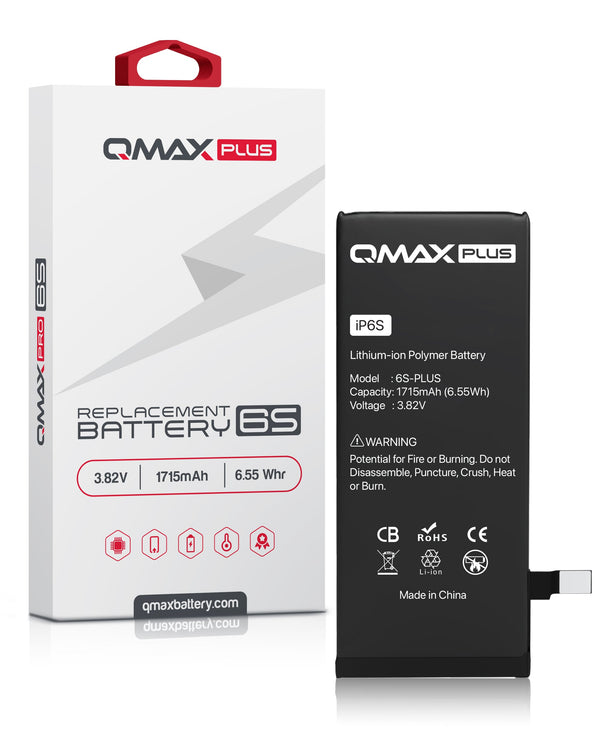 La batería QMAX Plus de 1715 mAH es ideal para reparaciones de iPhones en Quetzaltenango.