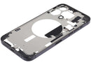 Tapa trasera original iPhone 15 Pro Max A2849, titanio negro, grado C, repuesto OEM.