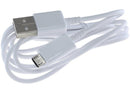 Cargador de pared USB-A Samsung blanco de 10W, ideal para viajes, con puerto de carga 5V 2A.