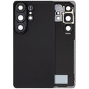 Tapa trasera de vidrio negra para Samsung Galaxy S26 Ultra con lente de cámara, repuesto Aftermarket Plus.