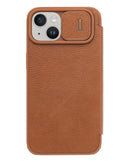 Estuche Wallet Armadillo Komodo para iPhone 14 en color marrón disponible en Xela Quetzaltenango.