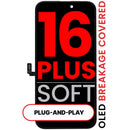 Pantalla iPhone 16 Plus Aftermarket Pro XO7 3.0 Soft, repuesto de display para reparación de pantalla rota.
