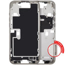 Chasis medio Natural Titanium para iPhone 16 Pro Max A3212/A3213/A3214, con botones de encendido y volumen, repuesto Aftermarket Plus.