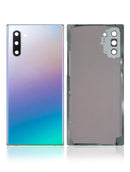 Tapa trasera con lente de camara para Samsung Galaxy Note 10 Aura Glow / Plata original