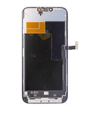 Pantalla OLED original usada para iPhone 13 Pro Max, mostrando el display frontal con flexibilidad del cable.