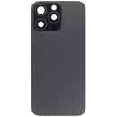 Compra en Quetzaltenango la tapa trasera con placa de acero con imán Magsafe preinstalado para iPhone 15 Pro Max en color negro titanio.