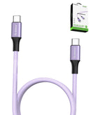 Cable de carga USB C-C de 100W color morado en Quetzaltenango.