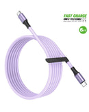 Cable de carga USB C-C de 100W color morado en Quetzaltenango.