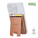 Billetera magnética con soporte plegable color marrón, ideal para encontrar en Xela Quetzaltenango.